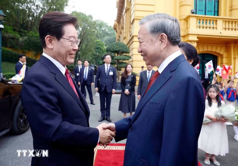 Tổng Bí thư, Chủ tịch nước Tô Lâm chủ trì Lễ đón chính thức Tổng thống Hàn Quốc